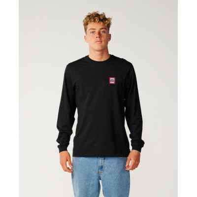 T-Shirt ML Rip Curl Streamline Badge - Black