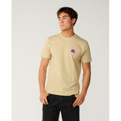 T-Shirt Rip Curl Line Up - Khaki Sand