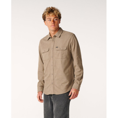 Chemise Manches Longues Rip Curl Grid - Walnut