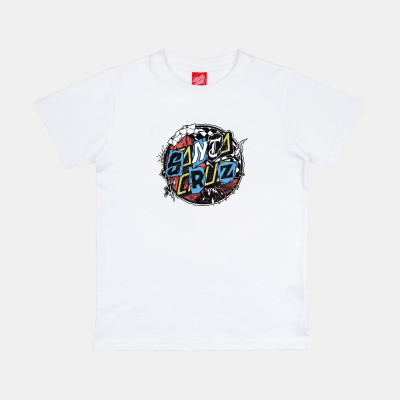 T-Shirt Santa Cruz Enfant Pay Off Dot Front - White