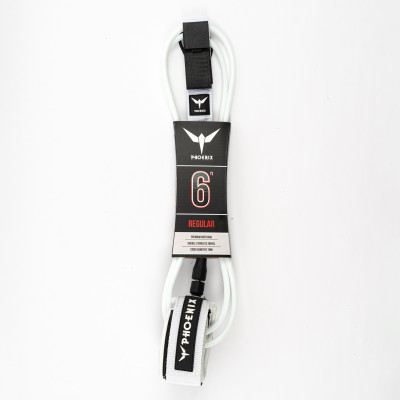 Leash de Surf Phoenix Regular Smooth - White - 6'